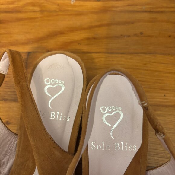 Sole Bliss Suede Slingback Flats Size 36 - Picture 2 of 4